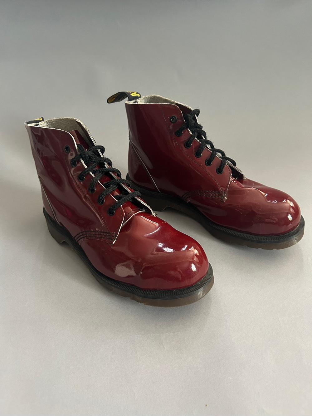Dr. Martens 1460 Cherry Red Patent Leather Lace-Up Boots